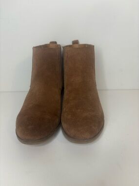Kork-Ease Brown Suede Ankle Booties